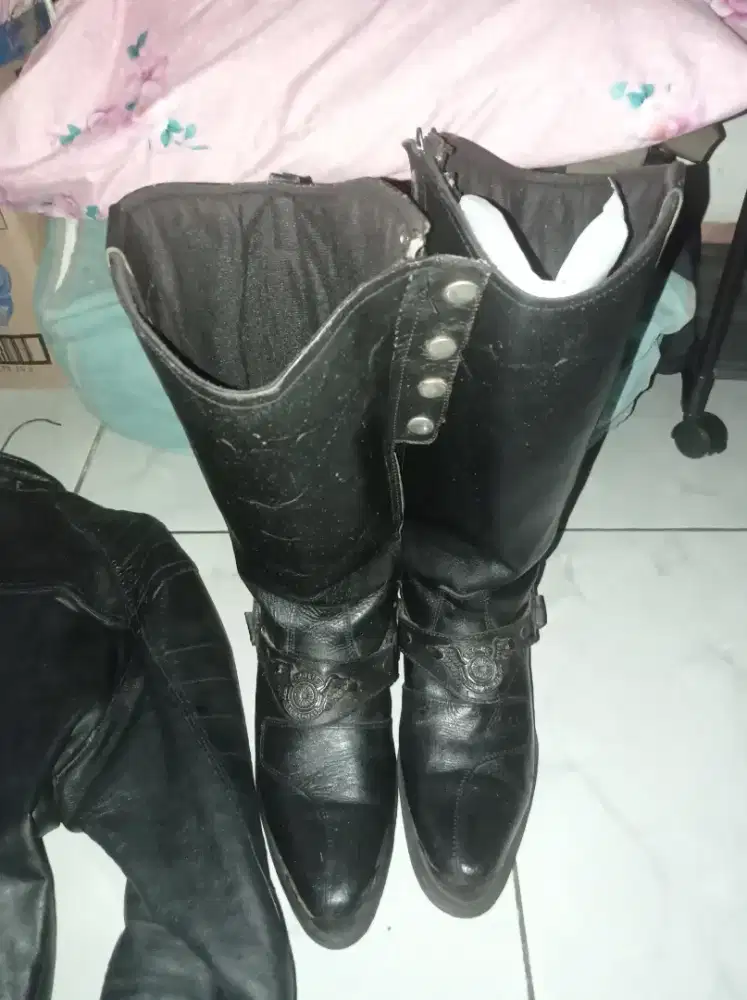 Sepatu boots tunggang polantas