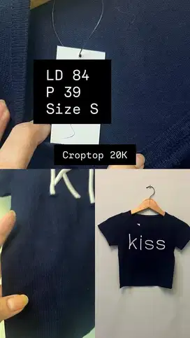 Atasan Crop Kiss