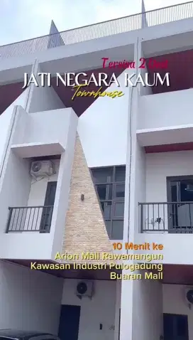 JALAN 2 MOBIL Rumah Jatinegara Kaum Rawamangun SIAP HUNI Jakarta Timur
