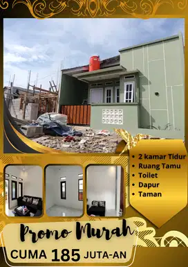 RUMAH IDEALIS 2 KAMAR AKSES STRATEGIS DEKAT JALAN UTAMA HAYA 185 JUTA
