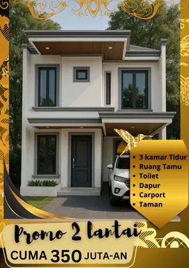 RUMAH 2 KANTAI 3 KAMAR DENGAN AKSES YANG MUDAH HANYA 365 JUTAAN