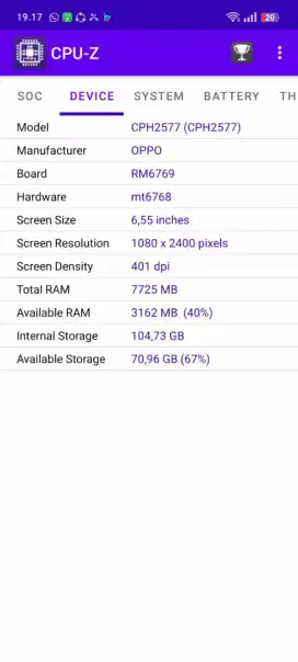 Oppo A58 nego santai