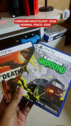 PAKET BD PS5 NFS UNBOUND+DEATHLOOP Original Fullset Seken Like New