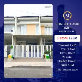 Rumah Rungkut Asri Timur Minimalis Furnish SHM Dekat Merr Kedung Asem
