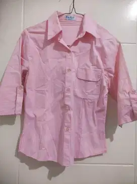 Preloved Kemeja wanita warna pink
