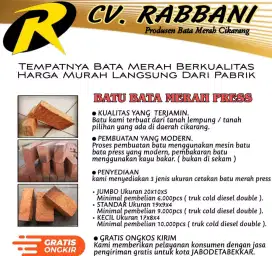 Batu Bata Merah Press Jumbo
