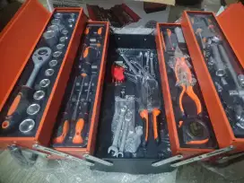 Tool Kit 85 Pcs Tool Box Perkakas Kunci Sok Set Pekerjaan Mobil