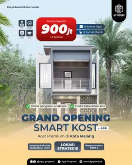 Dijual Rumah Kost Full Furnish dekat Kampus UMM Malang