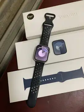 Apple Watch 9 45mm Silver Garansi iBox Aktif Fullset ORI