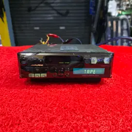 Head Unit Single Din ALPINE 7532E Kaset Radio FM AM ex Toyota Kijang