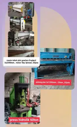 Mesin potong tekuk n hidrolik pres