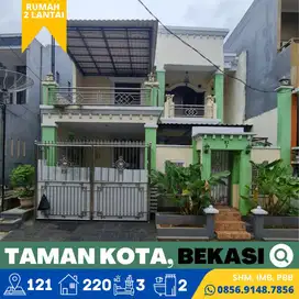Rumah dijual 2 Lt. Komplek Taman Kota, Bekasi 4 Menit Stasiun Bekasi