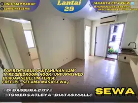 Buruan Sebelum Terisi! Sewa 2BR HOOK Diatas Mall Free IPL Bassura City
