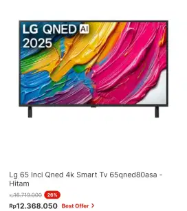 LG SMART TV 4K 65 INCI