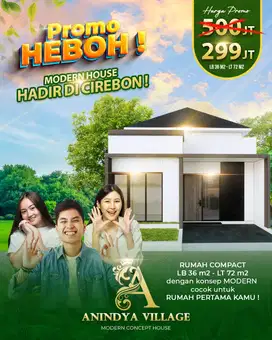 Jual rumah murah Cluster Anindya townhouse sumber Kota Cirebon