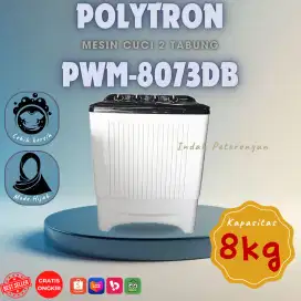 Mesin Cuci 2 Tabung Polytron PWM-8073DB