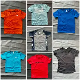 Baju pakaian atasan olahraga anak wanita pria paket isi 5