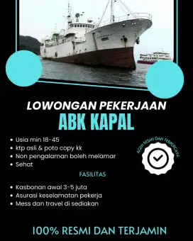 Terbaru. Di butuhkan segera  Kru kapal