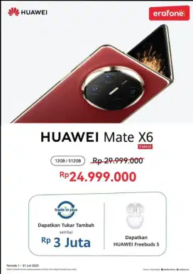 Huawei mate X6 Cicilan cukup dengan KTP aja tanpa kartu kredit