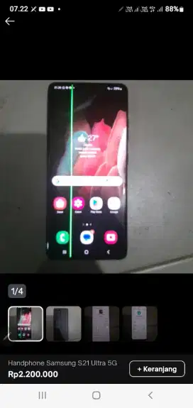 Samsung s21 ultra eks sein, kondisi seperti difoto