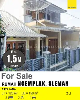 DIJUAL RUMAH DI NGEMPLAK SLEMAN A4241