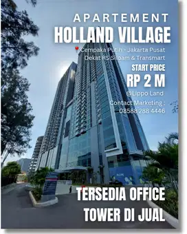 APARTEMEN HOLLAND VILLAGE CEMPAKA PUTIH UNIT BARU BISA KPR SIAP HUNI