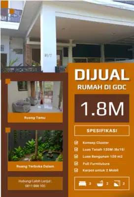 Dijual Rumah di gdc