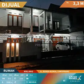 Rumah Desain Modern Terawat Di Jl Bunga-Bunga Lowokwaru Malang(OLX293)