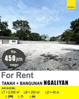 DIJUAL TANAH DAN BANGUNAN DI NGALIYAN A4244