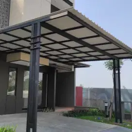 Kanopi atap alderon upvc dobel layer