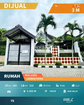 Dijual Rumah Terawat Semi Furnish di Lembah Dieng Malang
