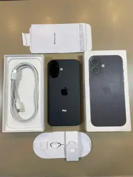 pemakaian pribadi iPhone 16 128 black second resmi By iBox