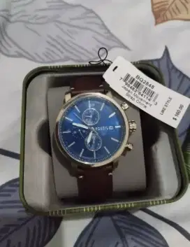 Jam tangan Fossil BQ2848 Original Gold, strap kulit.