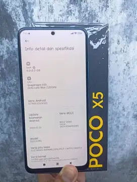 Jual POCO X5 5G 6/128 GB Fullset Garansi Resmi