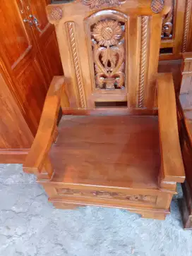 Kursi tamu kayu jati model ukir nirwana