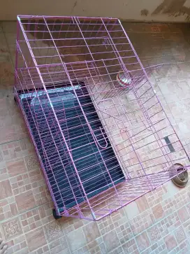Dijual kandang kucing ukuran 75 x 70 sudah ada rodanya