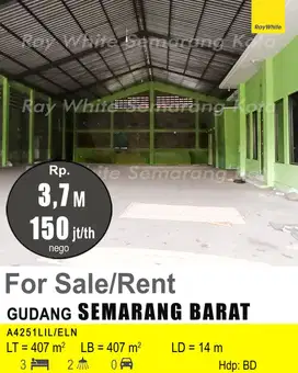 DIJUAL DAN DISEWAKAN GUDANG DI SEMARANG BARAT A4251