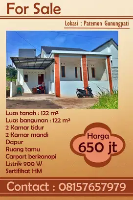 Dijual Cepat Rumah Cantik di Gunungpati