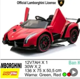 mobil mainan aki LAMBORGHINI Veneno Lisensi Non Cat freeongkirterbatas