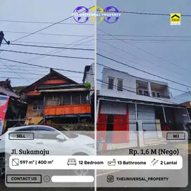 Dijual Rumah Kost Poros Jalan Sukamaju Raya Strategis Hrg nego WJ