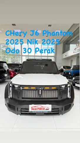 CHery J6 Phantom 2025 Nik25 White on black Ready Stock