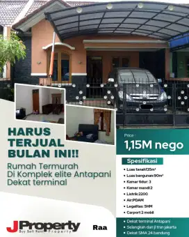 Jual Bu rumah Antapani 1 am an butuh mendesak.jual rugi