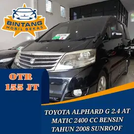 TOYOTA ALPHARD G 2.4 AT AUTOMATIC 2400 CC BENSIN TAHUN 2008