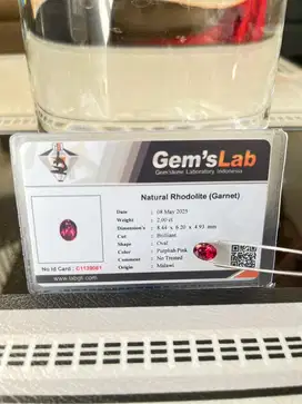 Batu Garnet Asli Red Rhodolite
