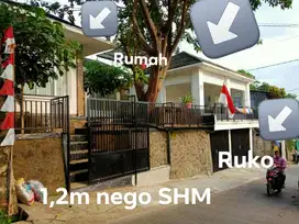 Rumah+ruko SHM  pinggir jalan 2 lantai kota bandung