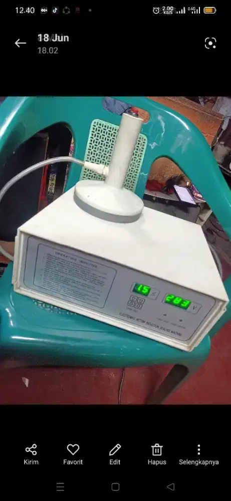 Mesin press segel tutup botol/toples aluminium foil