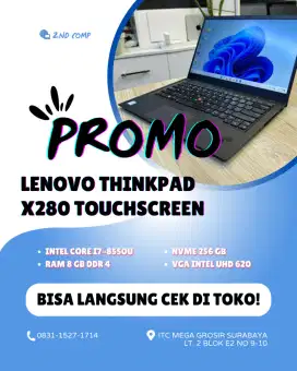 Laptop Thinkpad x280 Touchscreen Intel core i7-8550U,Ram 8gb,Ssd 256gb