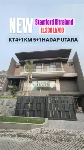Dijual Rumah Baru Citraland Stamford Cluster Premium 3lantai