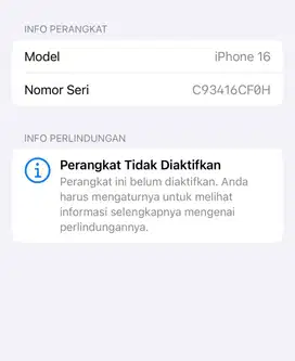 Iphone 16 128 ibox baru buka segel aja belum dipakai garansi belum akf