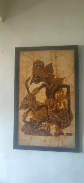 Lukisan Wayang Hitam Emas